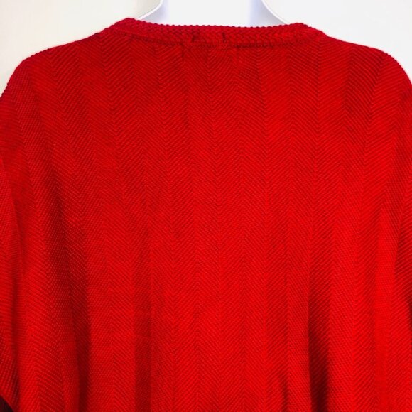 Vintage Chaps Ralph Lauren Mens XL Sweater Red Long Sleeve Crew Neck New - Picture 6 of 7